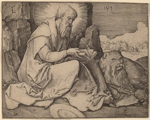 Saint Jérôme dans un paysage - Lucas van Leyden