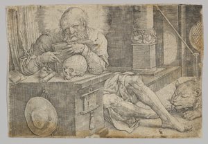 Saint Jérôme dans son étude, 1521 - Lucas van Leyden