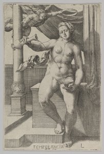Tempérance, de la série Les Vertus, 1530 - Lucas van Leyden