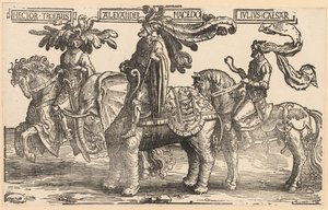 Les Neuf Héros : Hector de Troie, Alexandre de Macédoine, Jules César - Lucas van Leyden