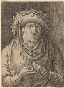 La Vieille Femme avec des Raisins - Lucas van Leyden