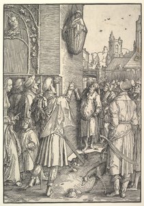 Le poète Virgile dans un panier, 1512
