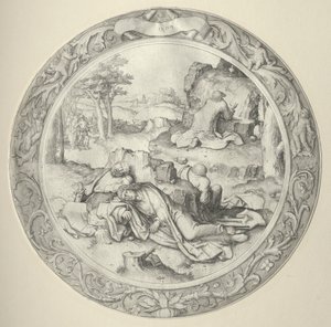 La Passion Ronde : Christ à Gethsémani (Agonie dans le jardin) - Lucas van Leyden