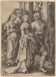 Les deux couples dans la forêt - Lucas van Leyden