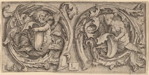 Triton et Sirène dans les vrilles - Lucas van Leyden