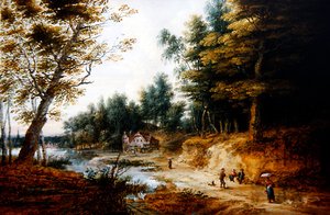 Paysage boisé - Lucas van Uden