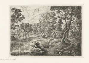 Paysage avec un ruisseau - Lucas van Uden