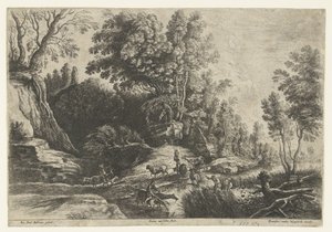 Chevaux et vaches à un point d