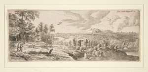 Bois surplombant une rivière - Lucas van Uden