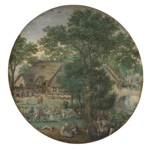Mariage paysan. La danse de mariage en plein air - Lucas van Valckenborch