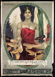 Affiche de prêt de guerre italien de la Première Guerre mondiale
