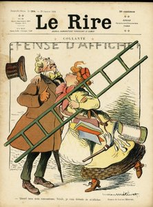 Illustration pour la couverture de Le Rire, 22/01/10 : féminisme (gravure) - Lucien Metivet