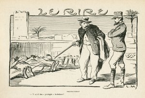 Illustration dans Le Rire, 04/05/12 - Protectorat colonisation (gravure)