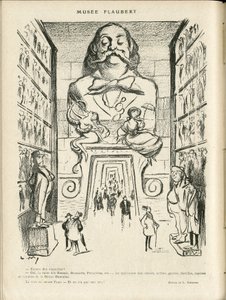 Illustration dans Le Rire, 24/12/21 - Musée Flaubert (gravure) - Lucien Metivet