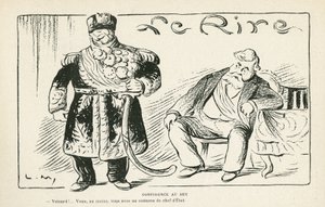 Illustration dans Le Rire, 27/07/12 - Confidence au bey - Colonisation - Fallières Armand, Naceur Bey - Lucien Metivet