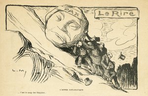 Illustration dans Le Rire, 28/12/12 - enfer diplomatique - Guerre 14-18 (gravure) - Lucien Metivet