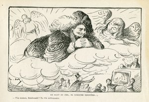 Illustration dans Le Rire, 21/06/13 - Du haut du ciel, son dernier lieu de repos (gravure)