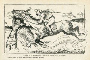 Illustration dans Le Rire, 28/06/13 Le coup de la suffragette, par cette petite folle de Jaurès - Lucien Metivet