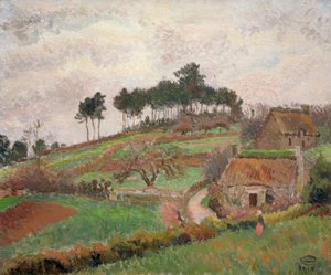 Cottages en Bretagne, Riec - Lucien Pissarro