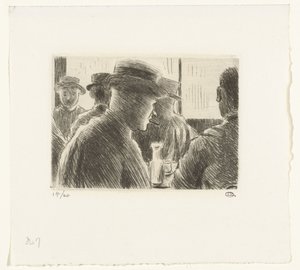 Hommes dans un café