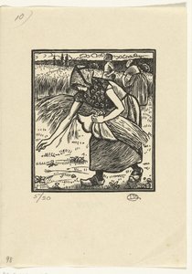 Ruth ramasse des épis - Lucien Pissarro