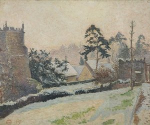 Paysage enneigé à East Knoyle, Wiltshire, Angleterre
