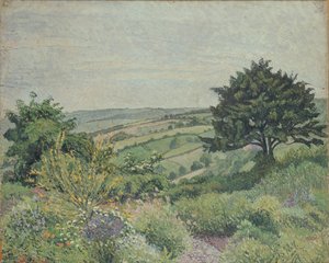 Le jardin du cottage, étang à poissons, 1915