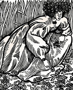 Les Poèmes de Ronsard. Gravure originale sur bois, 1902, 1923 - Lucien Pissarro