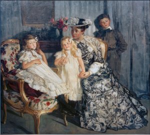 Madame Simon avec ses enfants