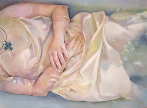 Mains croisées, 2004 (huile sur carton)