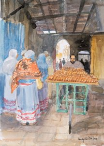 Vendeur de bagels dans la vieille ville, Jérusalem - Lucy Willis