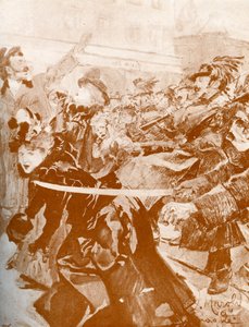 Manifestation (Prague 1897) - caricature tchèque - Ludek or Ludwig (after) Marold