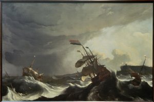 Navires en détresse par forte tempête