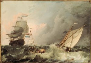 Voiliers sur mer agitée
