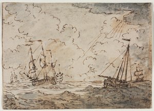 Navires en mer, 17ème siècle