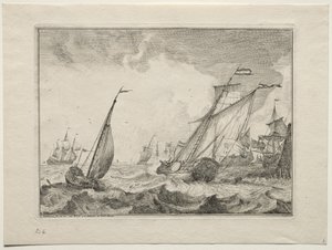 Navires dans une Tempête, 1701 - Ludolf Backhuysen