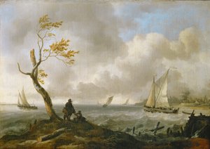 Bateaux de peche et cabotier par gros temps …