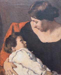 Femme avec enfant - Ludovico (1866 1941) Tommasi