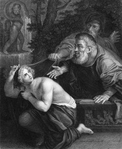 Susannah et les anciens (gravure) - Ludovico (after) Carracci