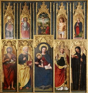 Retable, 10 tableaux : Vierge à l