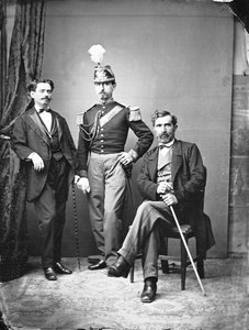 Portrait de nobles romains posant dans une photo de studio