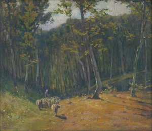 Moutons dans la forêt - Ludovit Cordak