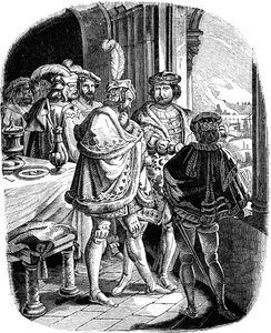 Frédéric Ier repas au château de Heidelberg 1462 Illustration de l