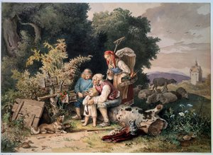 La famille du berger - Ludwig Adrian Richter