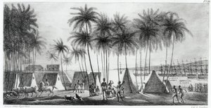 Port de Hanarourou dans les îles Sandwich, de 