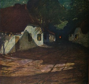 Une nuit au clair de lune, vers 1900, 1905 - Ludwig Dettmann