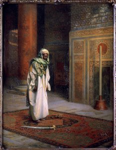 Dans la mosquée, vers 1921 (huile sur toile) - Ludwig Deutsch