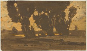 Saules dans le marais de Dachau - Ludwig Dill