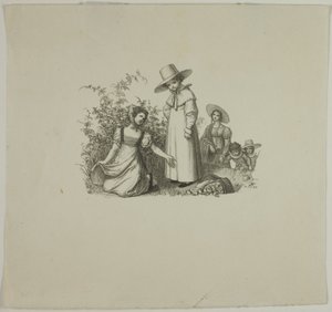 Famille avec paniers de pique-nique - Ludwig Ferdinand Schnorr von Carolsfeld