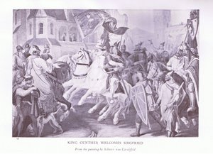 Le roi Gunther accueille Siegfried - Ludwig Ferdinand Schnorr von Carolsfeld